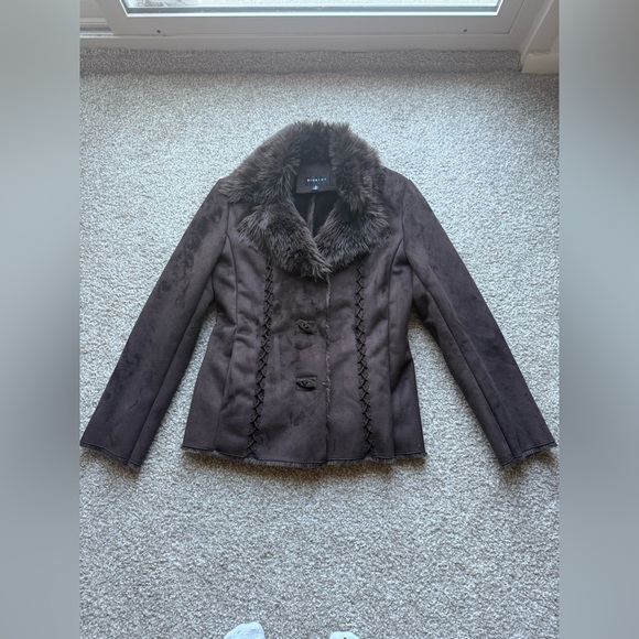 Braetan Jackets & Blazers - Vintage Chocolate Brown Furrry Coat